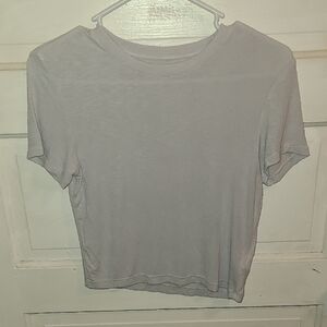 American Eagle Outfitters Light Gray Short Sleeve Tee